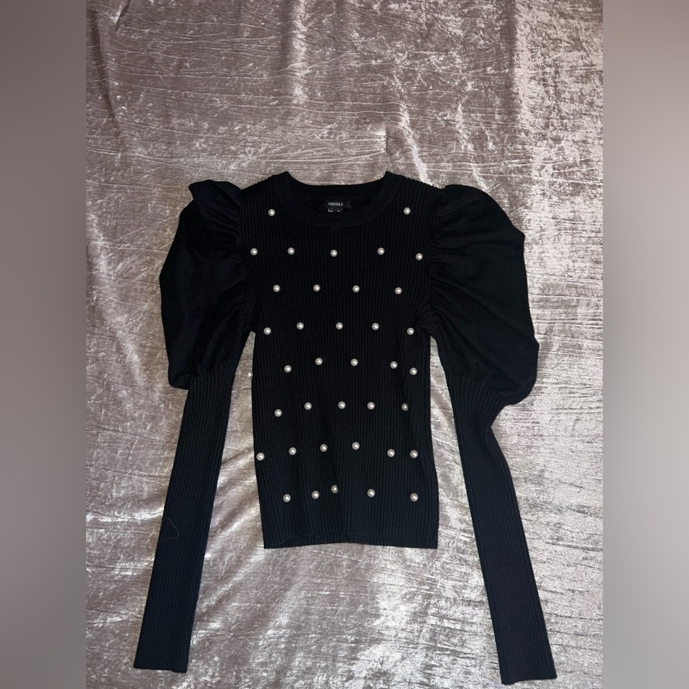 Forever 21 long sleeve with pearls